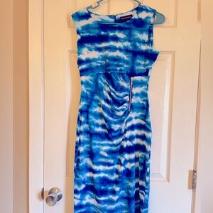 Beautiful blue and white waves Dana Buckman dress